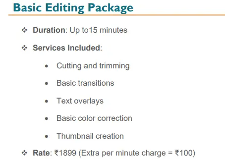 Basic Editing Package